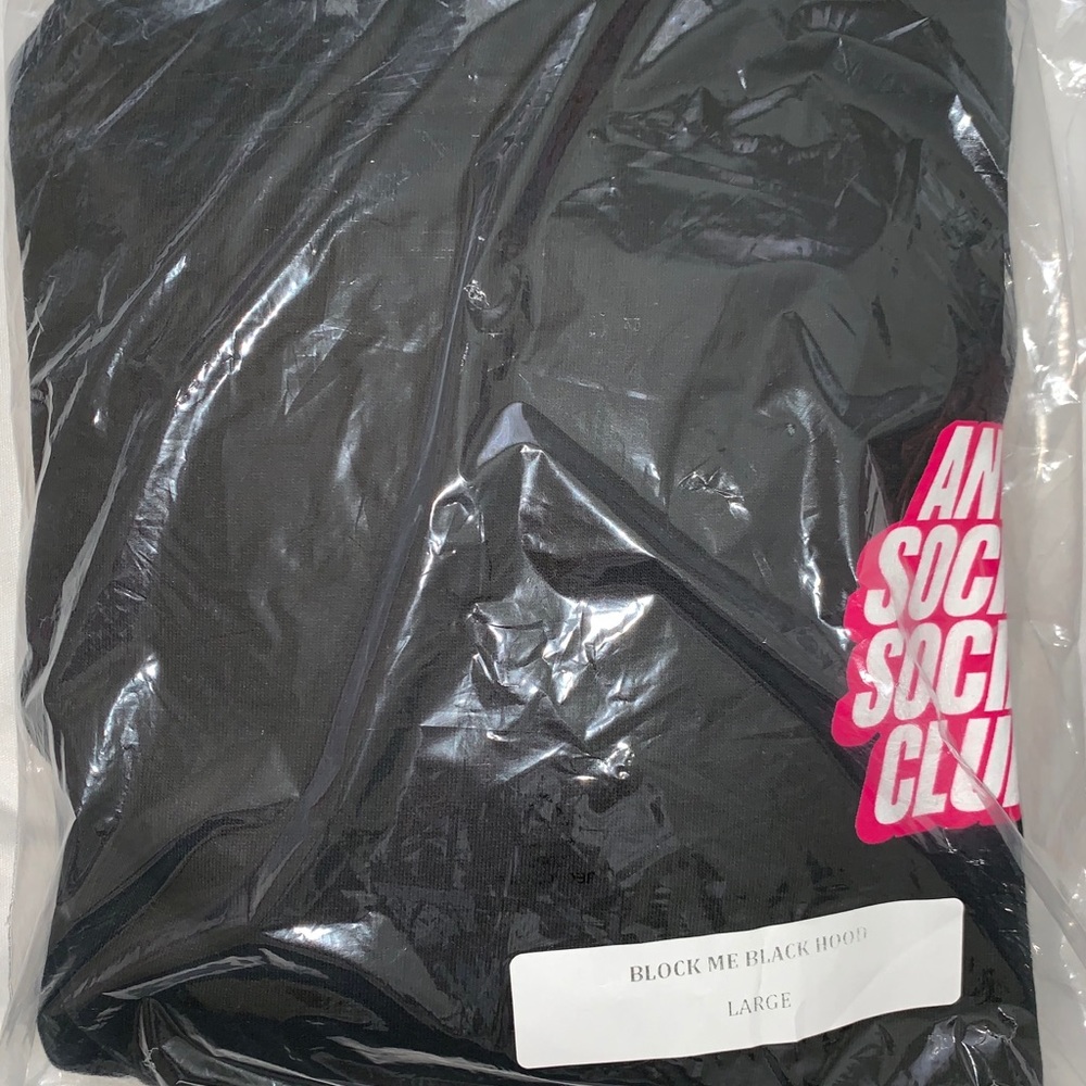 Assc block me black anti social social club hoodie